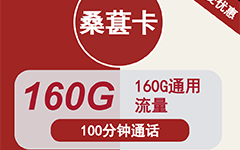 联通桑葚卡29元160G流量+100分钟